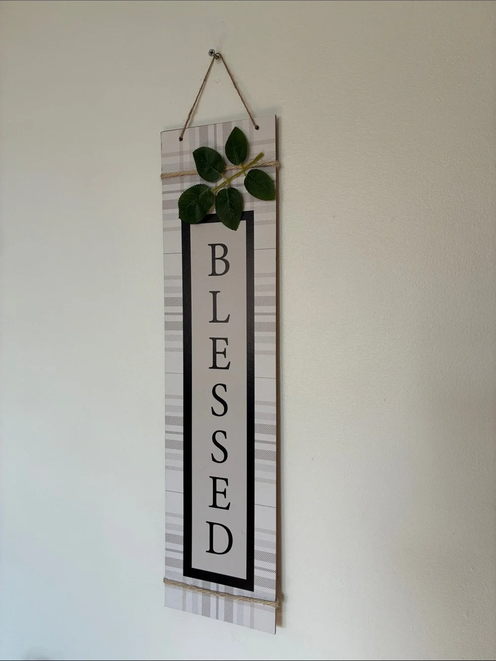 NWT- Vertical Blessed Wooden Wall Sign 🍃